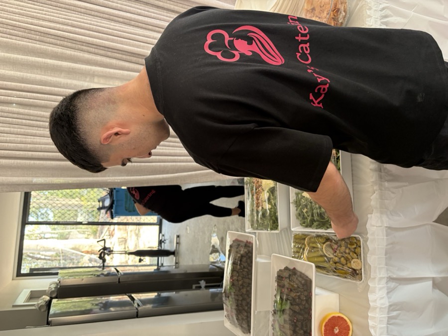 Kay's Catering team setting up